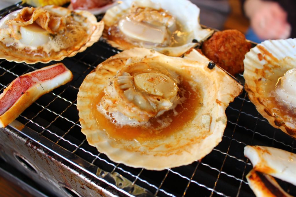 ホタテの磯辺焼きバターあんかけ　ノンストップ　レシピ